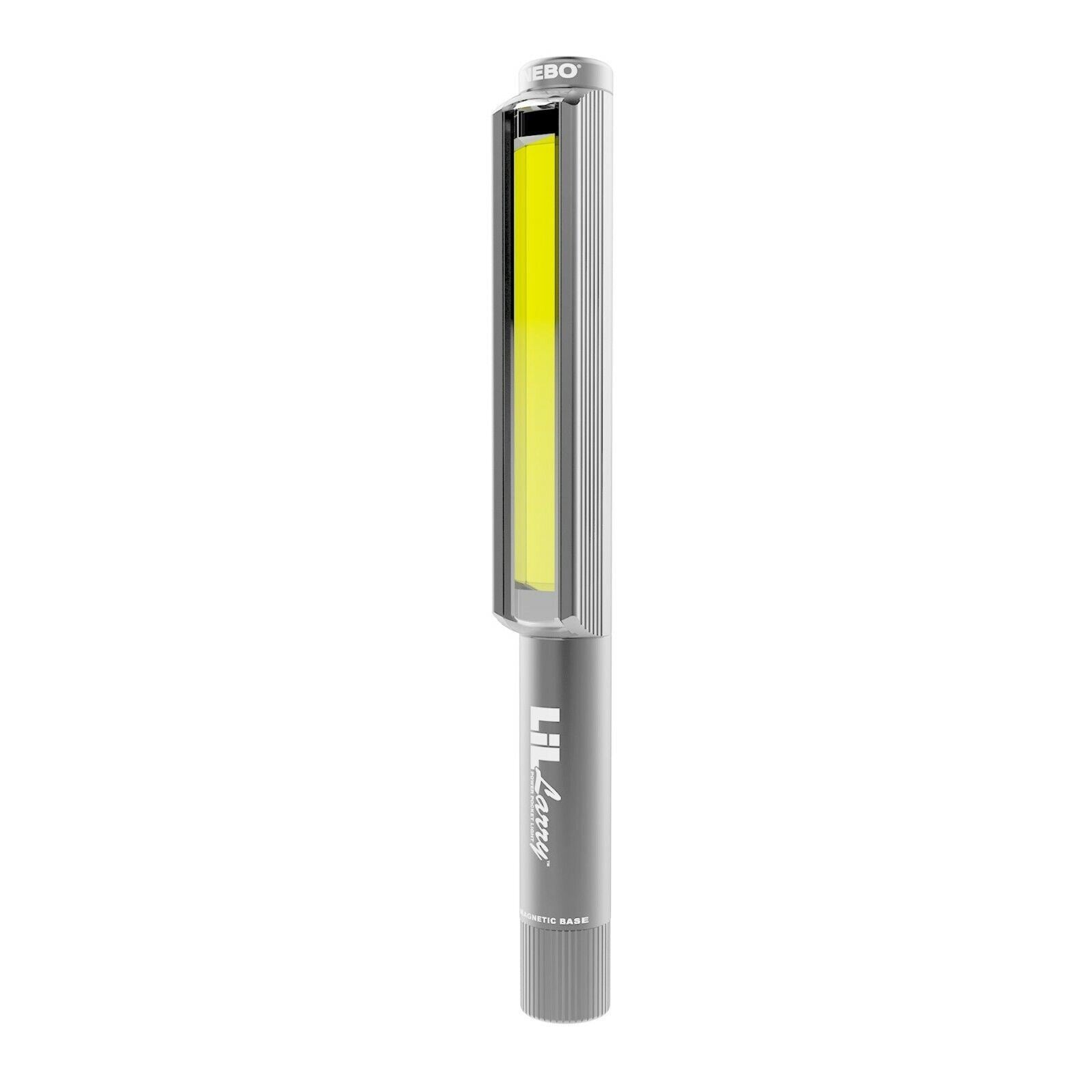 NEBO LIL LARRY Power Pocket Light. 250 Lumens & Red Flash Mode Silver ...
