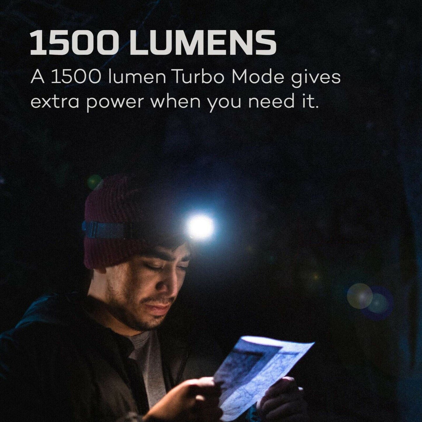 NEBO Einstein� 1500 Flex 1,500 Lumen Rechargeable Headlamp Head Torch (UK)  BNIP