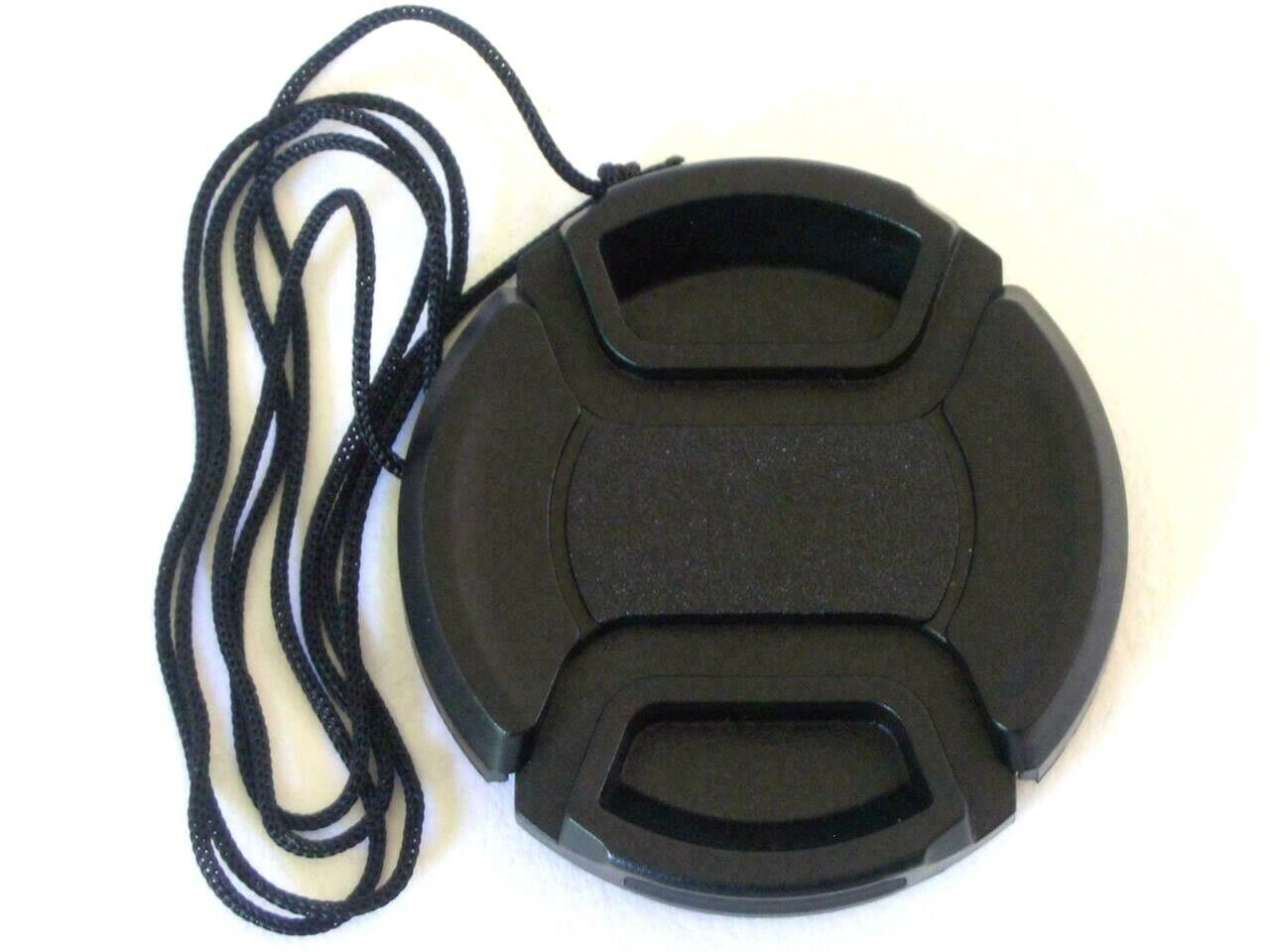 KOOD 55mm CENTRE PINCH GRIP STYLE LENS CAP COVER for 55mm + CORD (UK Stock)  NEW