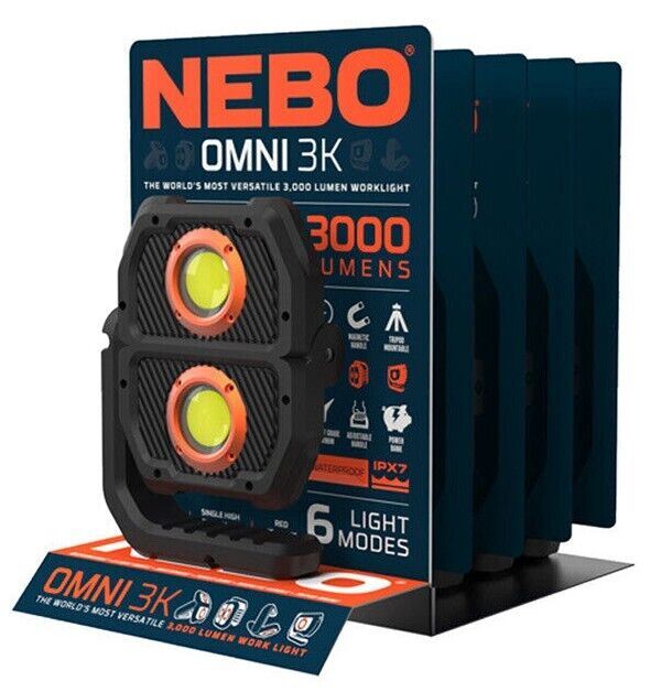 NEBO OMNI 3K 3000 Lumen Rechargeable Worklight + power bank (UK Stock) BNIB  NEW