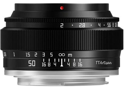 TTArtisan 50mm F2 Lens Full Frame Format Mount Canon EOS R RF Camera Black  (UK)