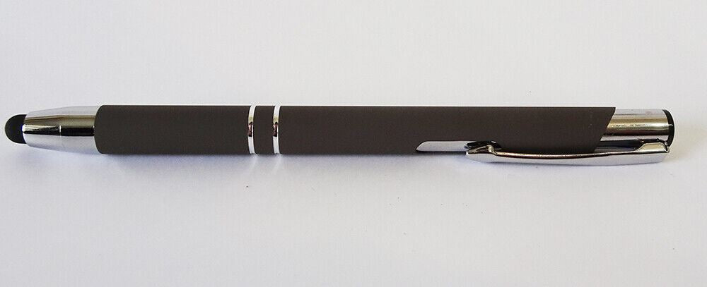 Photo Express 2 in 1 Stylus Pen & Biro Grey for Tablets & Smartphones  black ink