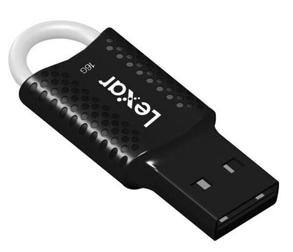 Lexar 16Gb USB Flash Jump Drive USB 2.0 V40 Memory Stick Black & Silver (UK) NEW