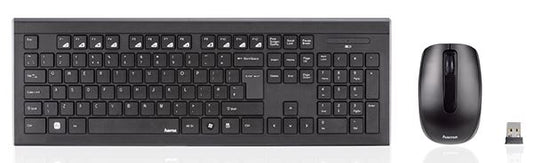 Hama "Cortino" Wireless USB 2.4Ghz Keyboard / Mouse Set QWERTY UK 1600dpi   BNIB