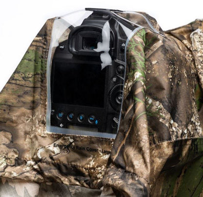 Think Tank Emergency Rain Cover in CAMO -LARGE - for Larger DSLR + Lenses   (UK)