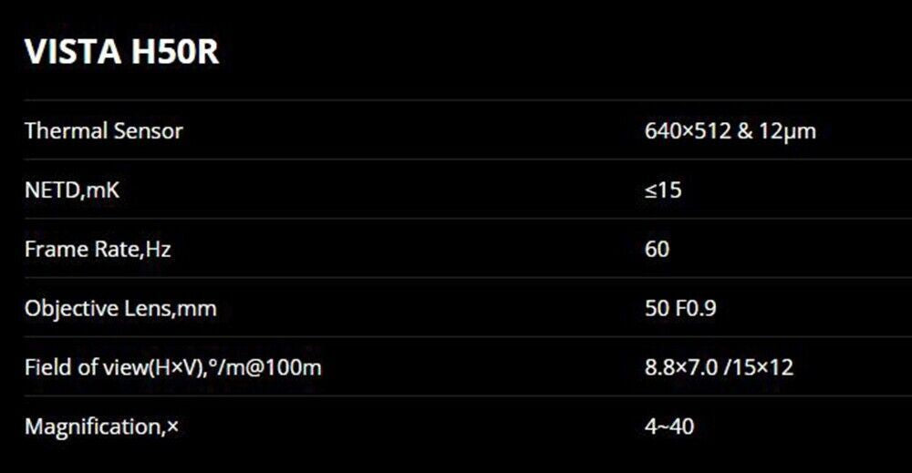 NocPix VISTA H50R Handheld Thermal Monocular LRF Kit 35mm 12um 640x512 15mK NETD