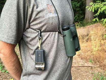 Rick Young Outdoors Ultra Light Bino Binocular Harness in ORANGE #0564 (UK) BNIP