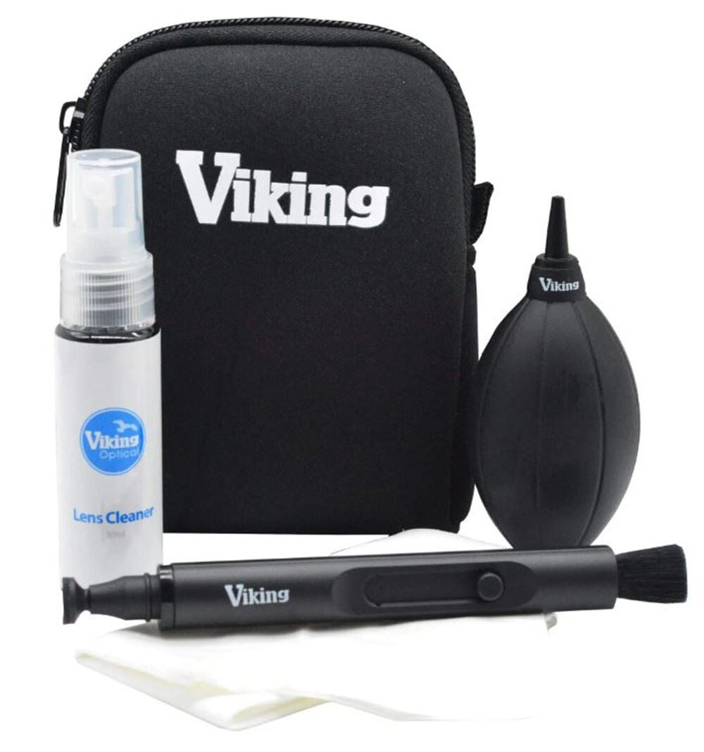 Viking Binocular Lens Cleaning Kit including 30ml Fluid, Cloth, Blower, Lens Pen