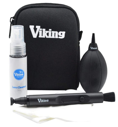 Viking Binocular Lens Cleaning Kit including 30ml Fluid, Cloth, Blower, Lens Pen