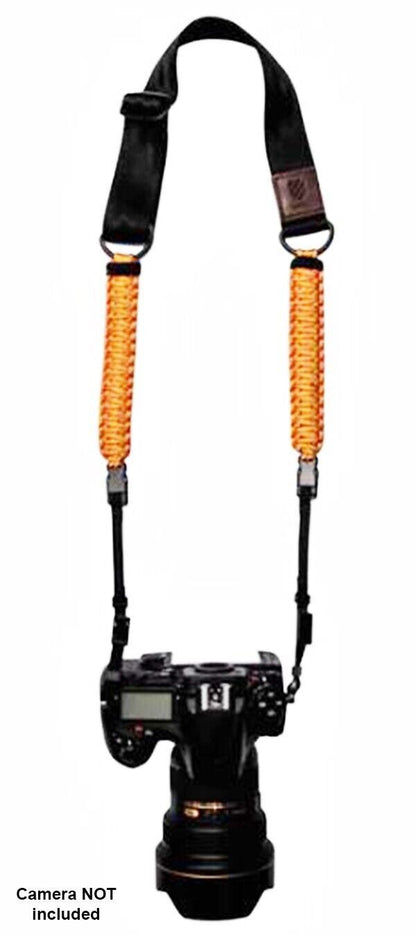 Langly Paracord +Webbing Camera Strap in Black & Bootstrap Yellow LANSSBOOTSTRAP