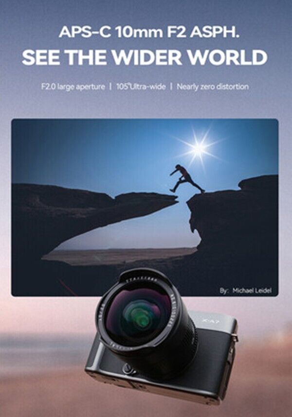 TTArtisan 10mm F2.0 Lens APS-C Format Mount for Nikon Z Camera Black  (UK)  BNIB