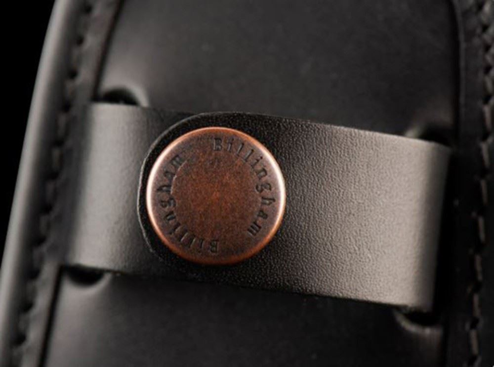 Billingham SP50 extra comfort Leather Shoulder Pad Strap Black with Antique stud