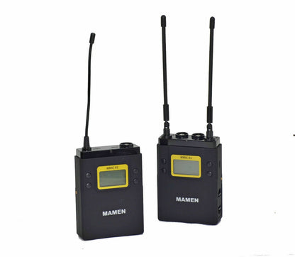 MAMEN WMIC-01 Professional UHF Dual-Channel Digital Wireless Microphone System