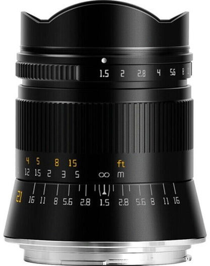 TTArtisan 21mm F1.5 Wide Lens Full Frame Format Canon RF Mount Camera Black (UK)