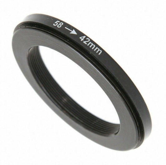 Male 58mm to Female T2 42mm Mount Adapter Stepping Ring (UK Stock) BNIP