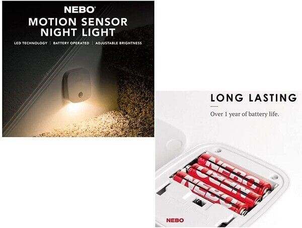 Triple PACK NEBO Automated Motion Smart Sensor Night Light (3 Pack) NEB-WLT-0026