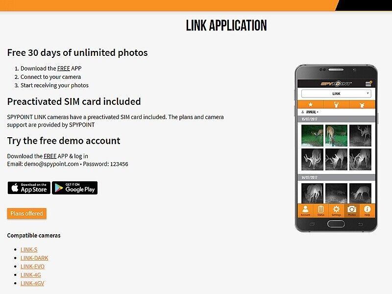Spypoint Link Micro S Cellular SMS Trail Nature Camera with Solar Power (UK) NEW