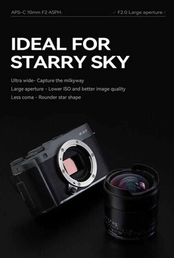 TTArtisan 10mm F2.0 Lens APS-C Format Mount for Nikon Z Camera Black  (UK)  BNIB