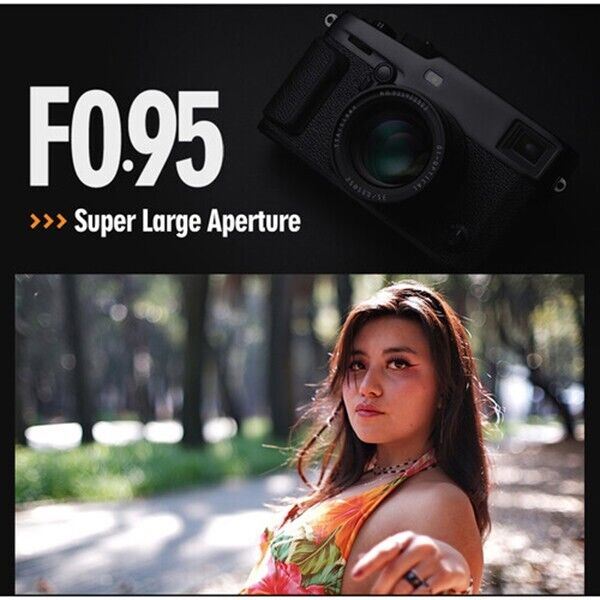 TTArtisan 35mm F0.95 Lens APS-C Format Fuji film X F Mount Camera Black & Silver