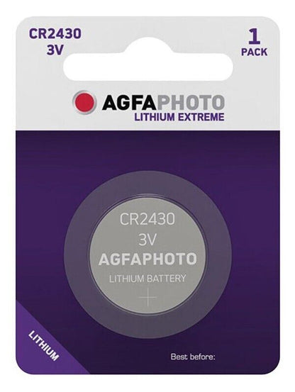 Agfa CR2430 3v Lithium Battery for Camera, Watch, Calculator (UK Stock) BNIP NEW