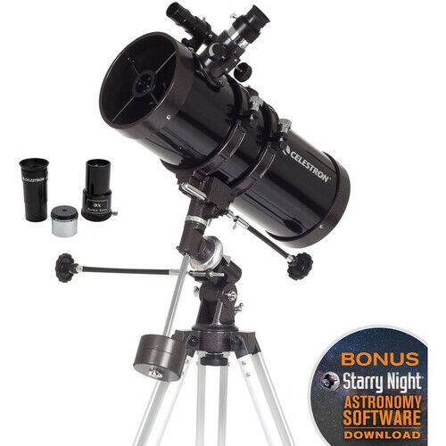 Celestron Powerseeker 127 EQ Telescope + Motor Drive + Phone Adapter Kit  #22039