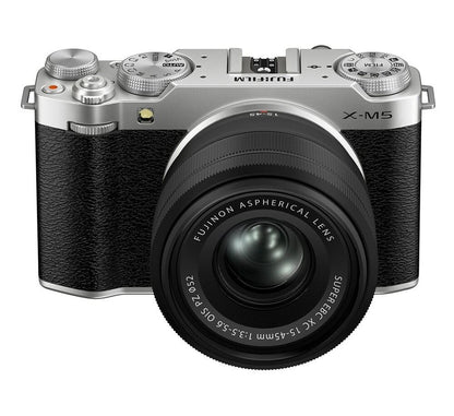 FUJIFILM X-M5 Mirrorless 26.1 MP Camera + 15-45mm Lens - Silver  (UK Stock) BNIB